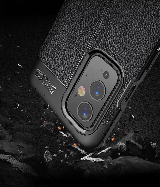 Защитный чехол Deexe Leather Cover для OnePlus 9 - Blue: фото 8 из 12