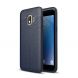 Защитный чехол Deexe Leather Cover для Samsung Galaxy J2 Core (J260) - Dark Blue (206302DB). Фото 1 из 10