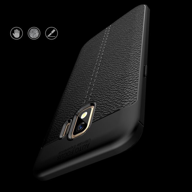 Защитный чехол Deexe Leather Cover для Samsung Galaxy J2 Core (J260) - Dark Blue: фото 10 из 10