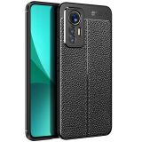 Защитный чехол Deexe Leather Cover для Xiaomi 12 Lite - Black: фото 1 из 8