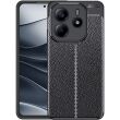 Силиконовый (TPU) чехол Deexe Leather Cover для Xiaomi Redmi Note 14 4G - Black (373409B)