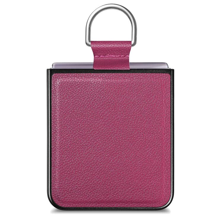 Защитный чехол Deexe Litchi Ring Case для Samsung Galaxy Flip 8 - Purple: фото 3 из 11