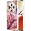 Защитный чехол Deexe Marble Case для OPPO Reno 12 F/FS - Rose Gold (377801RG)