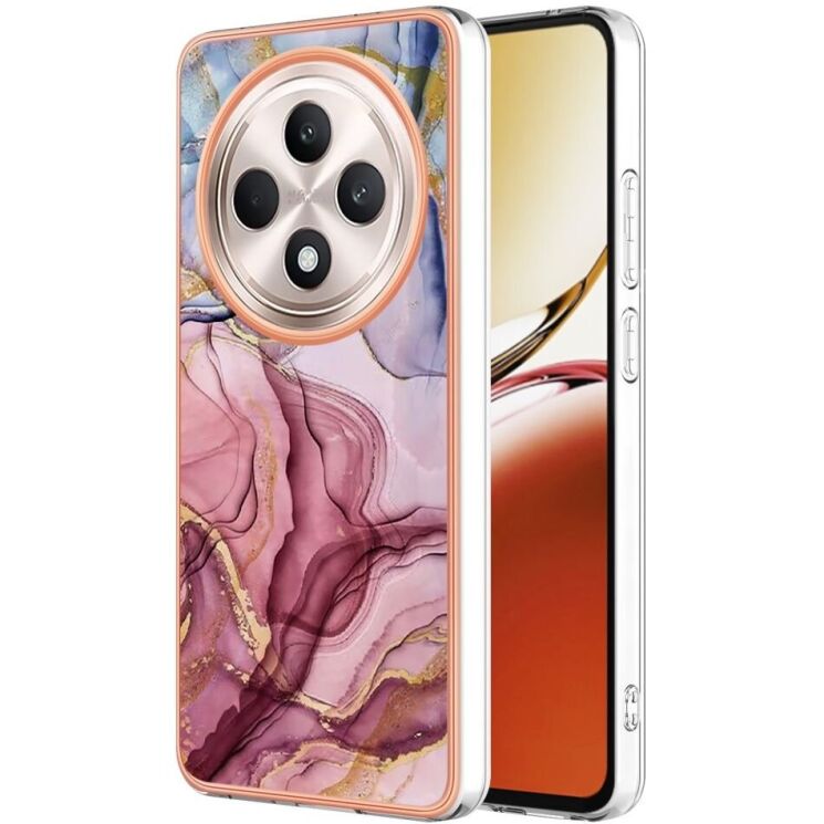 Защитный чехол Deexe Marble Case для OPPO Reno 12 F/FS - Rose Gold: фото 1 из 8