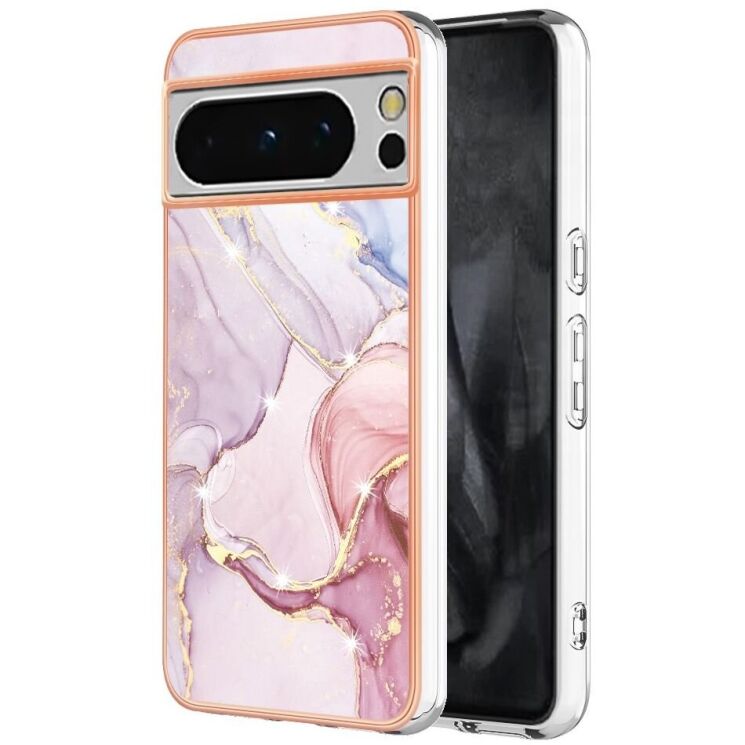 Защитный чехол Deexe Marble Style для Google Pixel 8 Pro - Rose Gold: фото 1 из 6