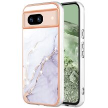 Защитный чехол Deexe Marble Style для Google Pixel 8A - White: фото 1 из 6