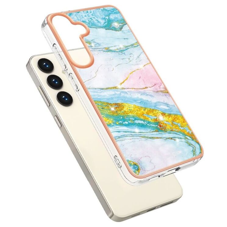 Защитный чехол Deexe Marble Style для Samsung Galaxy S24 Plus - Light Green: фото 2 из 6