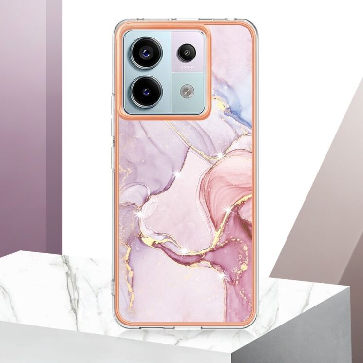 Защитный чехол Deexe Marble Style для Xiaomi Redmi Note 13 Pro 5G / Poco X6 - Purple: фото 5 из 6