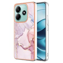 Защитный чехол Deexe Marble Style для Xiaomi Redmi Note 14 5G - Rose Gold: фото 1 из 6
