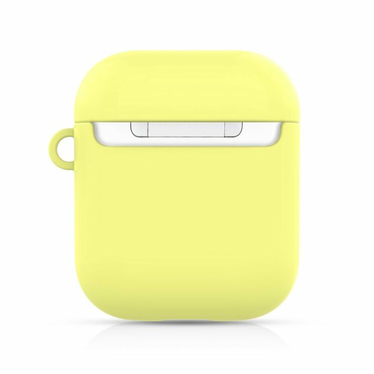Защитный чехол Deexe Matte Case для Apple AirPods 1 / 2 - Yellow: фото 3 из 6