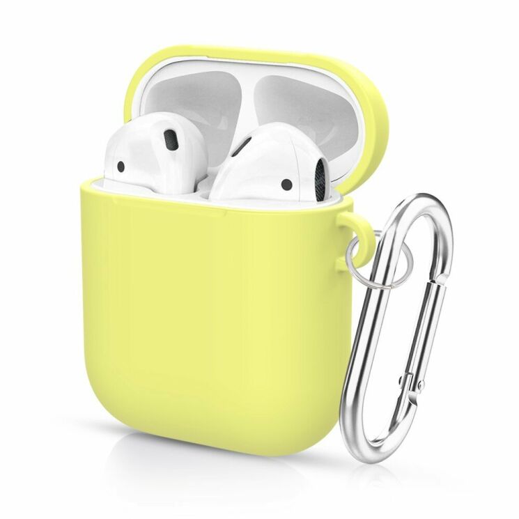 Защитный чехол Deexe Matte Case для Apple AirPods 1 / 2 - Yellow: фото 1 из 6