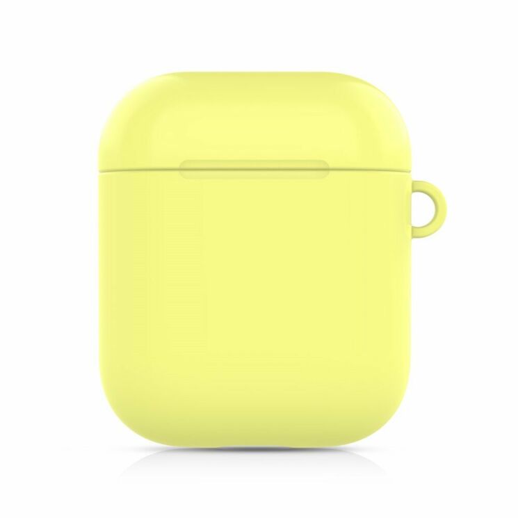 Защитный чехол Deexe Matte Case для Apple AirPods 1 / 2 - Yellow: фото 2 из 6
