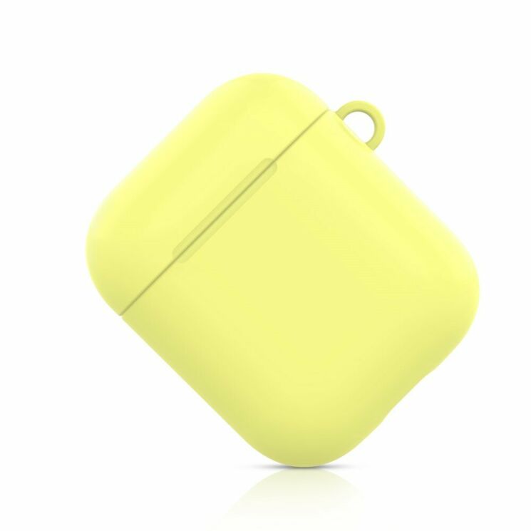 Защитный чехол Deexe Matte Case для Apple AirPods 1 / 2 - Yellow: фото 4 из 6