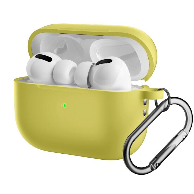 Захисний чохол Deexe Matte Case (FH) для Apple AirPods Pro 2 - Yellow: фото 2 з 5