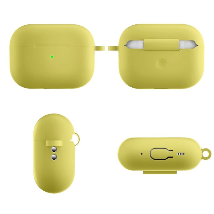 Захисний чохол Deexe Matte Case (FH) для Apple AirPods Pro 2 - Yellow: фото 5 з 5