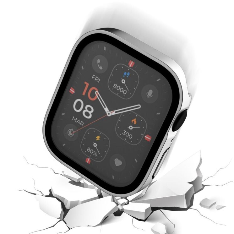 Захисний чохол Deexe Matte Fit для Apple Watch 41 mm (7 / 8 / 9 Series) - Silver (286321S) Захисний чохол Deexe Matte Fit для Apple Watch 41 mm (7 / 8 / 9 Series) - Silver: фото 3 з 5