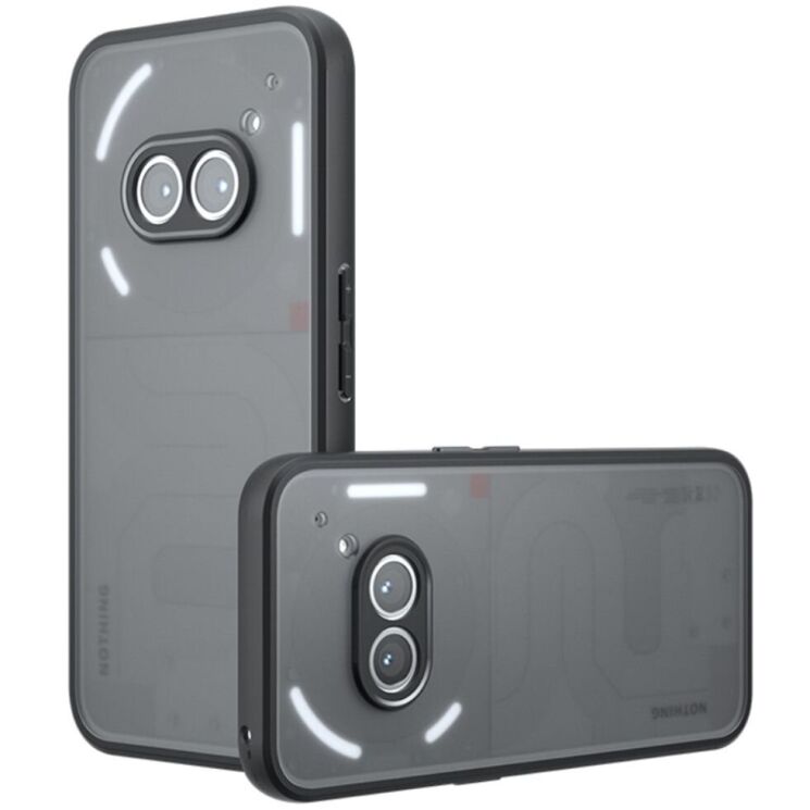 Защитный чехол Deexe Matte Skin для Nothing Phone (2a) - Transparent / Black: фото 1 из 13