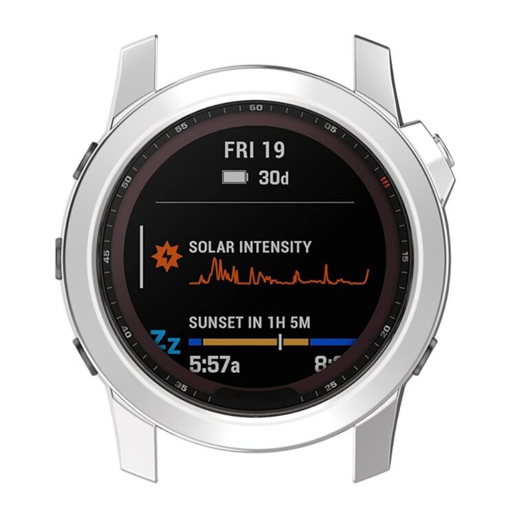 Захисний чохол Deexe Protective Frame для Garmin Fenix 7X / 7X Solar - Silver: фото 5 з 7