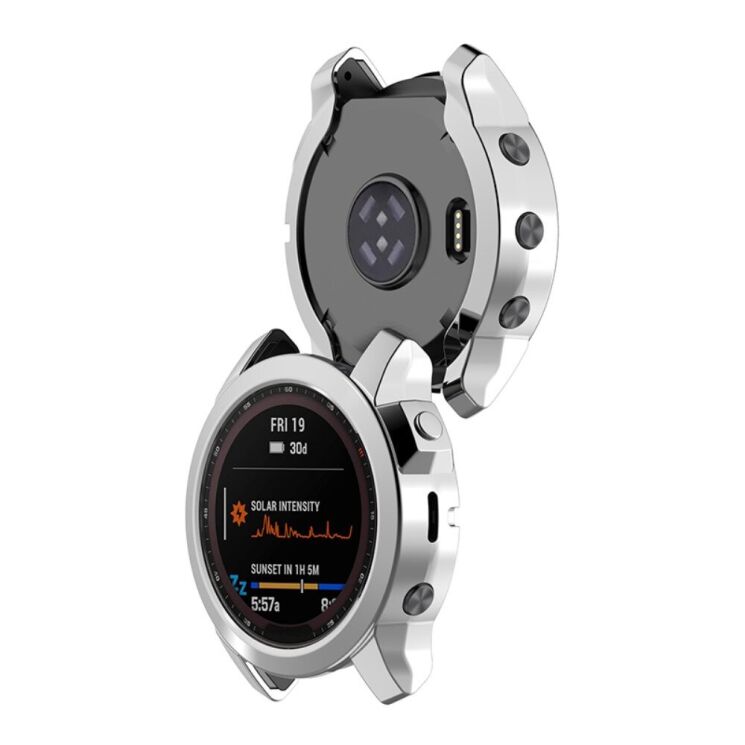 Захисний чохол Deexe Protective Frame для Garmin Fenix 7X / 7X Solar - Silver: фото 7 з 7