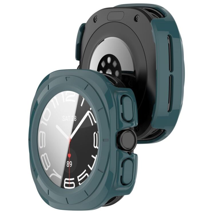 Защитный чехол Deexe Protective Frame для Samsung Galaxy Watch Ultra (47mm) - Dark Green: фото 3 из 7