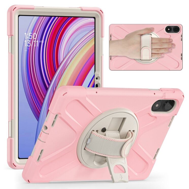 Защитный чехол Deexe Rotation Hybrid для Xiaomi Redmi Pad Pro / Poco Pad - Pink: фото 2 из 14