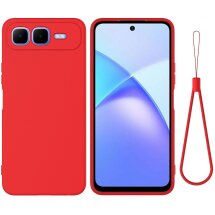 Захисний чохол Deexe Silicone Case для Infinix Smart 10 Plus - Red: фото 1 з 9