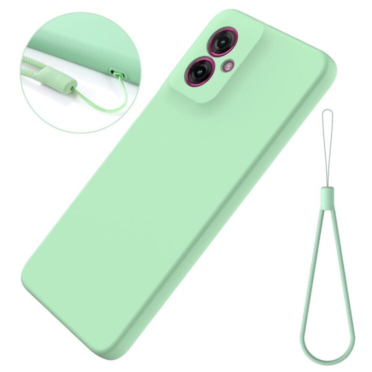Захисний чохол Deexe Silicone Case для Motorola Moto G55 - Green: фото 6 з 8