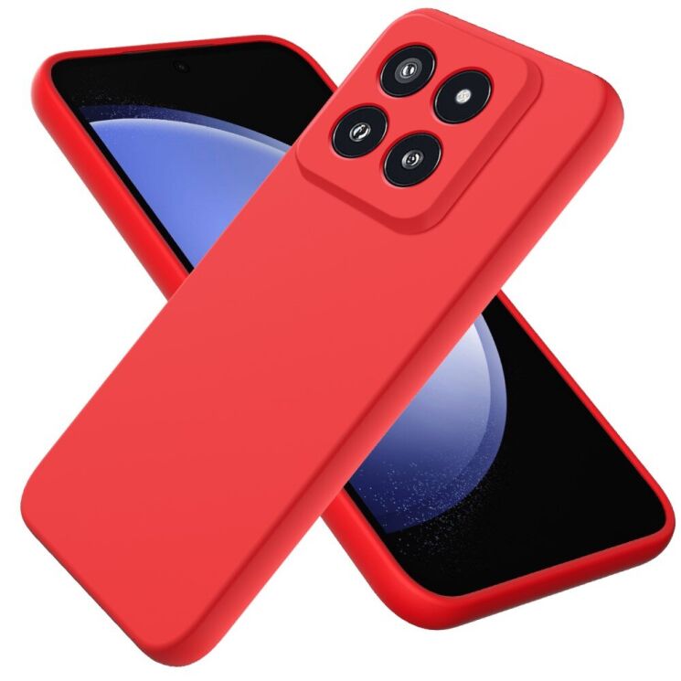 Защитный чехол Deexe Silicone Case для Xiaomi 14 Pro - Red: фото 1 из 8