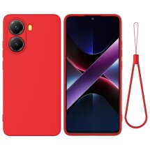 Захисний чохол Deexe Silicone Case для Xiaomi Poco X7 Pro - Red: фото 1 з 9