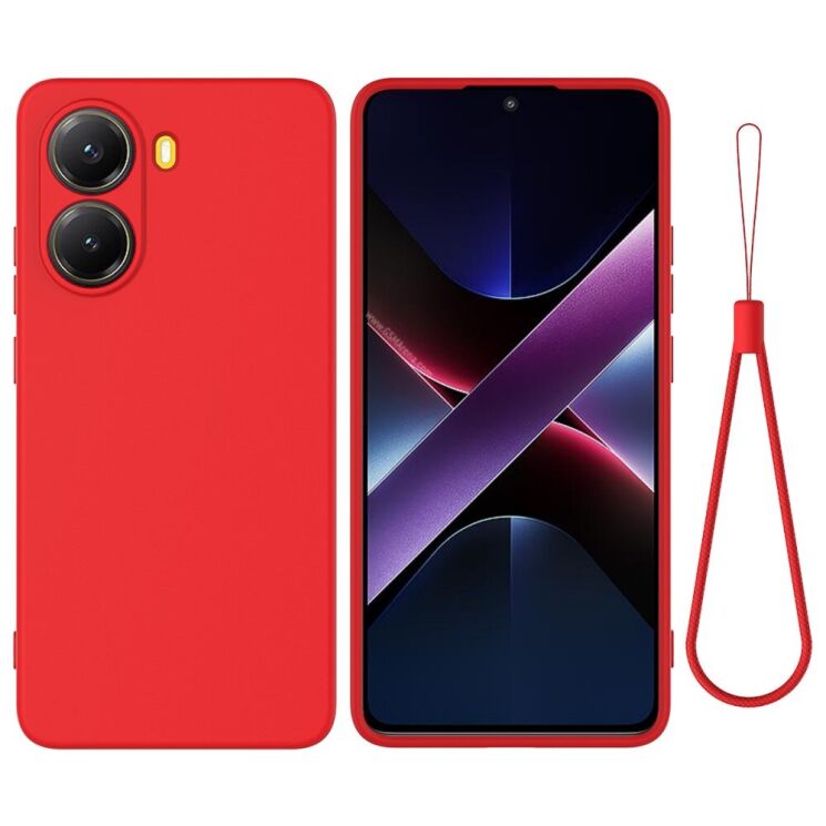 Захисний чохол Deexe Silicone Case для Xiaomi Poco X7 Pro - Red: фото 1 з 9