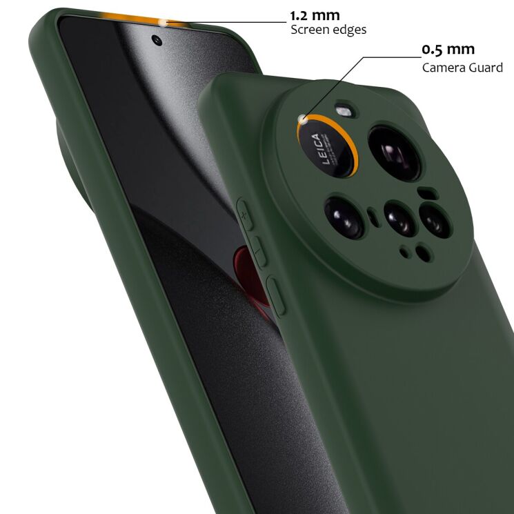 Защитный чехол Deexe Silicone Case with MagSafe для Xiaomi 15 Ultra - Black: фото 6 из 8