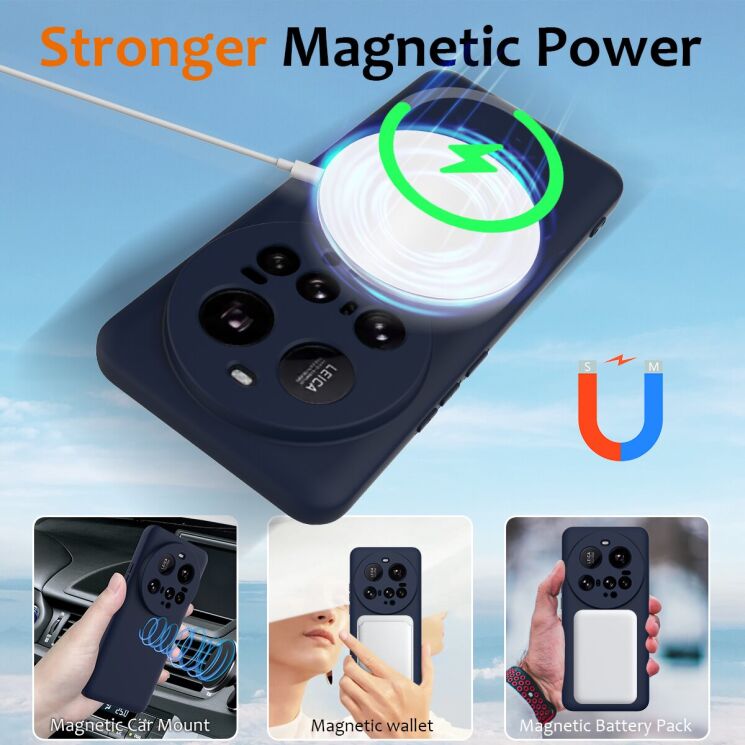 Защитный чехол Deexe Silicone Case with MagSafe для Xiaomi 15 Ultra - Black: фото 3 из 8