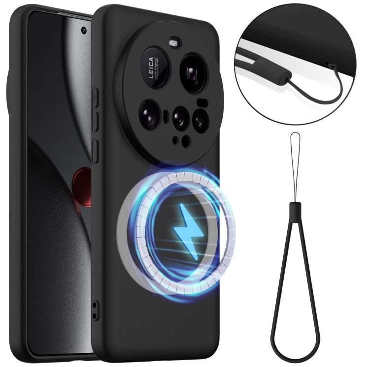 Защитный чехол Deexe Silicone Case with MagSafe для Xiaomi 15 Ultra - Black: фото 1 из 8
