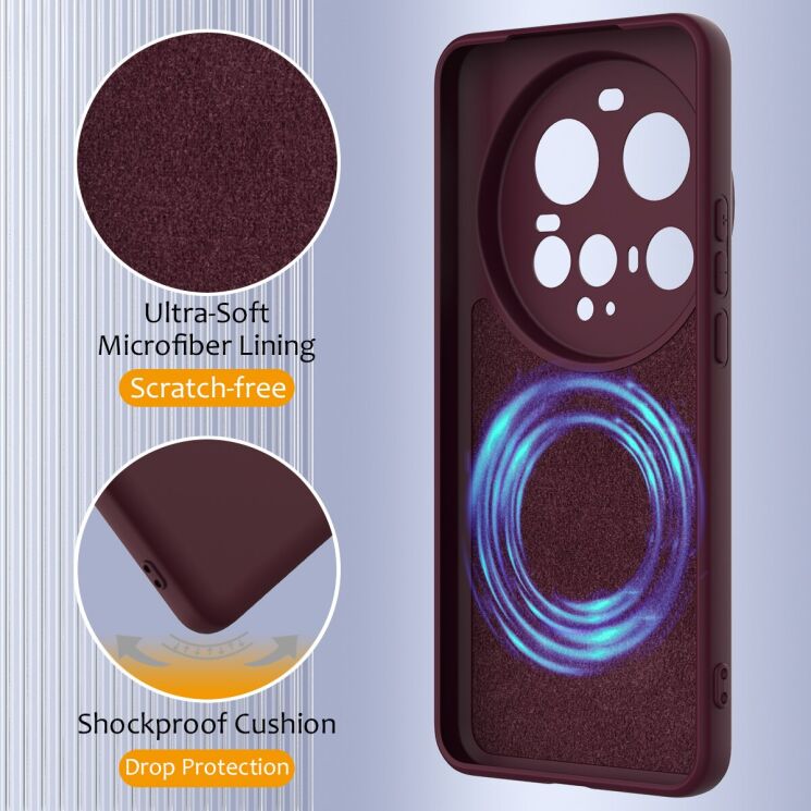 Защитный чехол Deexe Silicone Case with MagSafe для Xiaomi 15 Ultra - Black: фото 7 из 8