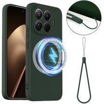 Захисний чохол Deexe Silicone Case with MagSafe для Xiaomi 17T Pro - Dark Green: фото 1 з 9
