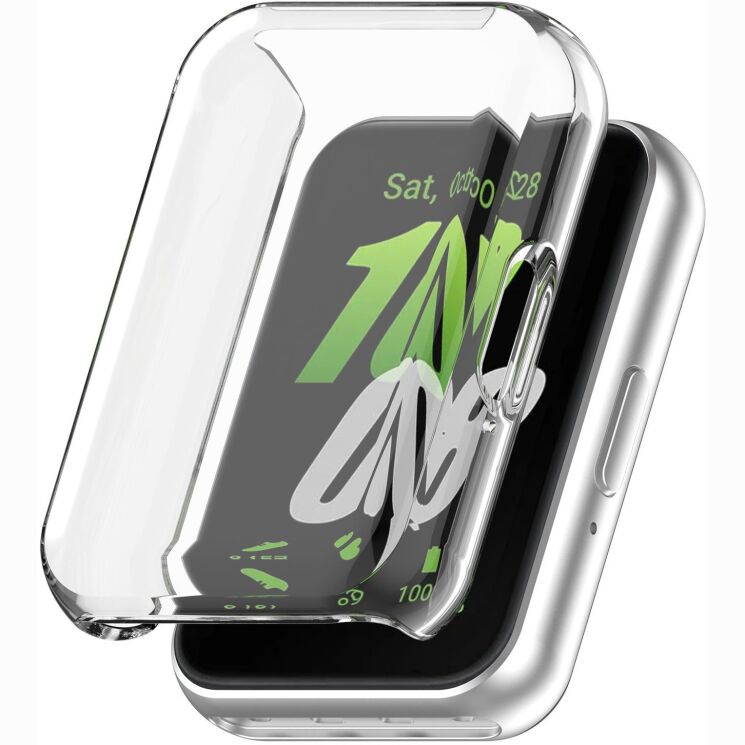 Защитный чехол Deexe Silicone Frame для Huawei Band 11 - Transparent: фото 1 из 1