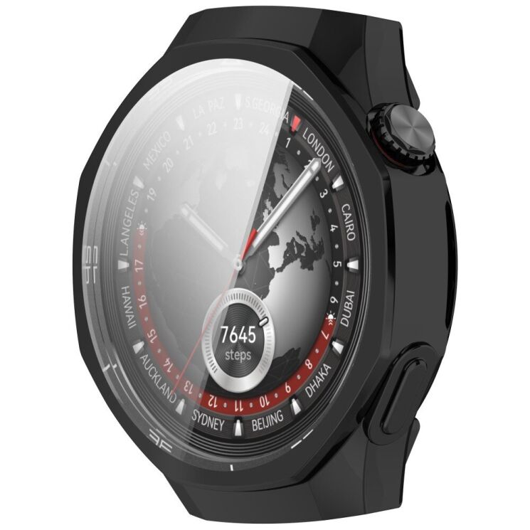 Захисний чохол Deexe Silicone Frame для Huawei Watch GT 5 Pro (46mm) - Black: фото 5 з 7