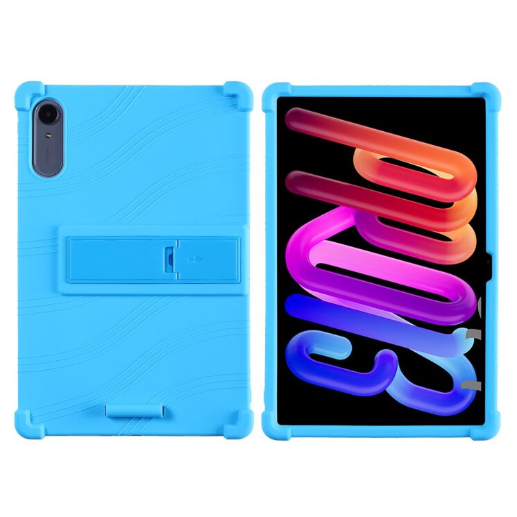 Захисний чохол Deexe Silicone Kickstand для Lenovo Idea Tab Pro Gen 2 - Baby Blue: фото 1 з 18