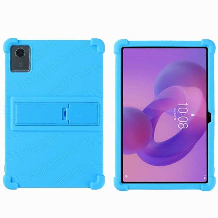 Захисний чохол Deexe Silicone Kickstand для Lenovo Tab K11 Gen 2 / Idea Tab (TB336) - Baby Blue: фото 1 з 10