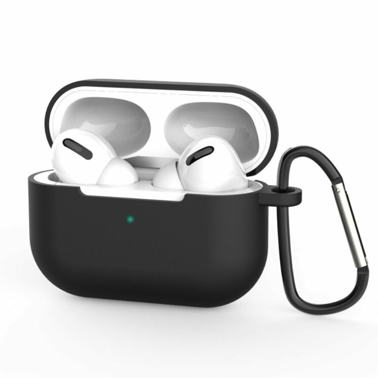 Захисний чохол Deexe Simple Style with Buckle для Apple AirPods Pro - Black: фото 1 з 11