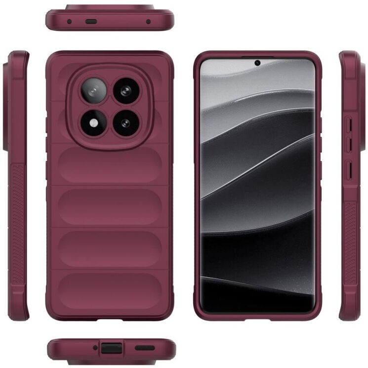 Защитный чехол Deexe Terra Case для Xiaomi Redmi Note 14 Pro Plus - Wine Red: фото 5 из 10