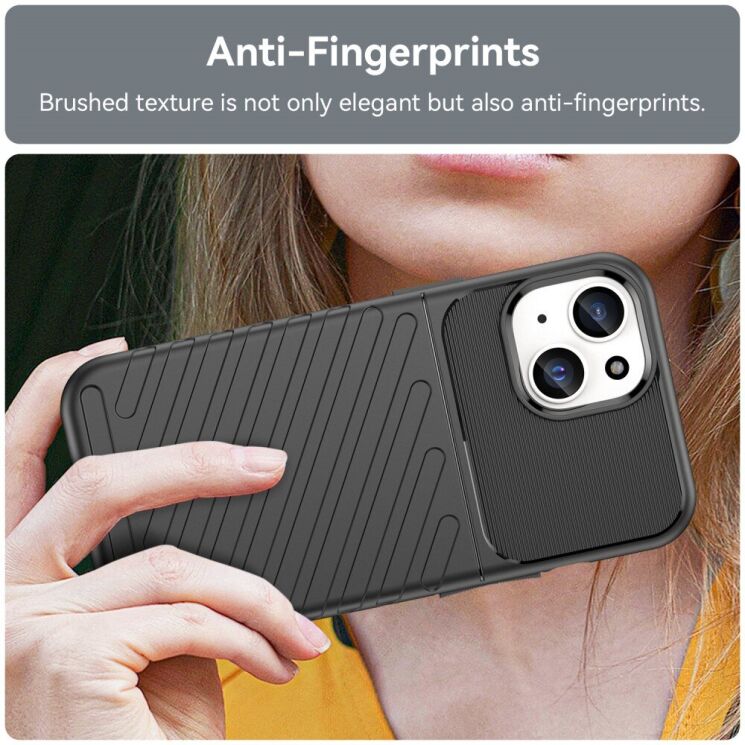 Защитный чехол Deexe Thunder Series для Apple iPhone 15 - Black: фото 5 из 8