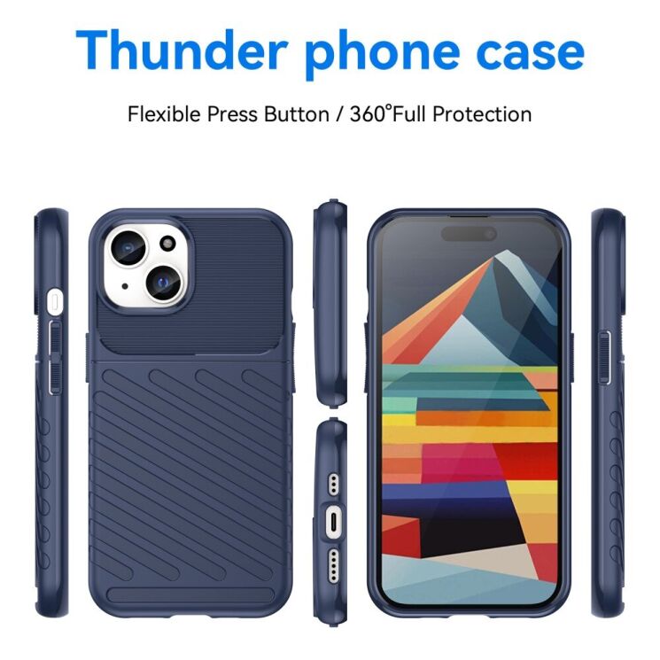 Защитный чехол Deexe Thunder Series для Apple iPhone 15 - Black: фото 8 из 8