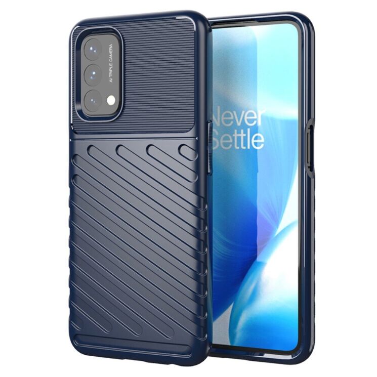 Защитный чехол Deexe Thunder Series для OnePlus Nord N200 - Blue: фото 1 из 10