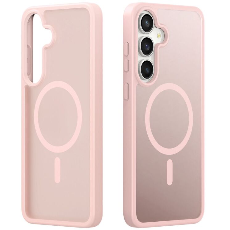 Защитный чехол DUX DUCIS Yind Series MagSafe для Samsung Galaxy S25 FE (S731) - Light Pink: фото 2 из 9