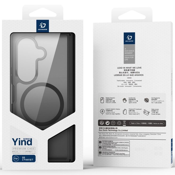 Защитный чехол DUX DUCIS Yind Series MagSafe (FF) для Samsung Galaxy Fold 8 Ultra - Black: фото 4 из 10