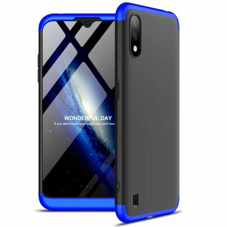 Захисний чохол GKK Double Dip Case для Samsung Galaxy A01 (A015) - Black / Blue: фото 1 з 8