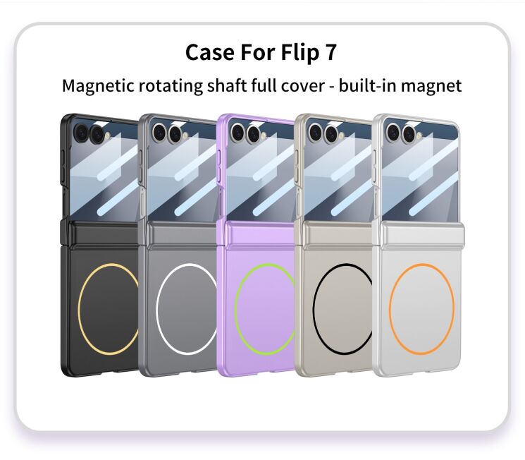 Защитный чехол GKK Magnetic Shell для Samsung Galaxy Flip 7 - Black: фото 2 из 9