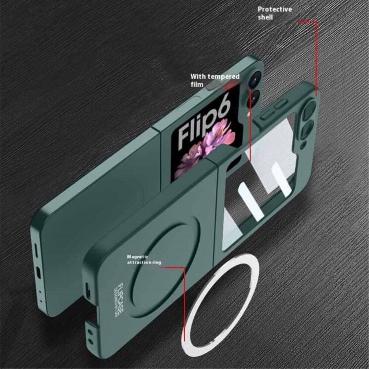 Защитный чехол GKK UltraThin MagSafe для Samsung Galaxy Flip 6 - Silver: фото 3 из 6
