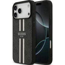 Защитный чехол Guess 4G Printed Stripes MagSafe для iPhone 17 Pro Max (GUHMP17XP4RPSK) - Black: фото 1 из 9